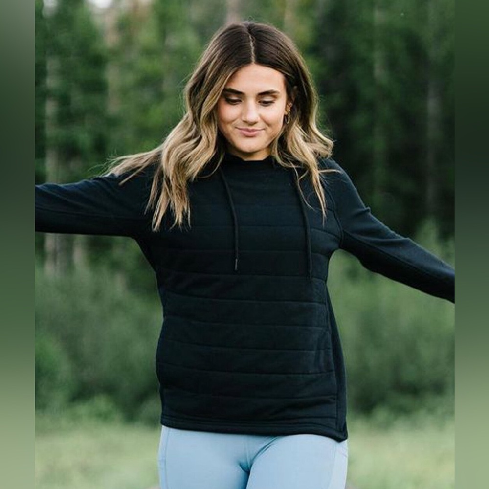NWT, Zyia Black Combo Pocket Sweatshirt